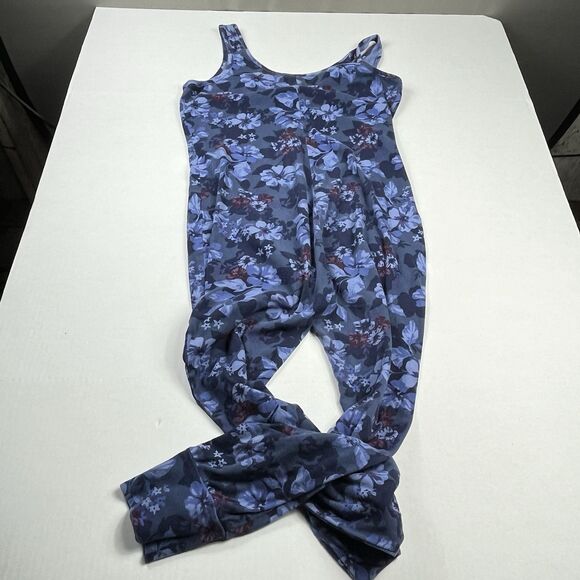 PINK Victorias Secret One Piece Pajama Suit FADED Floral Casual Lounge MEDIUM - Picture 11 of 13